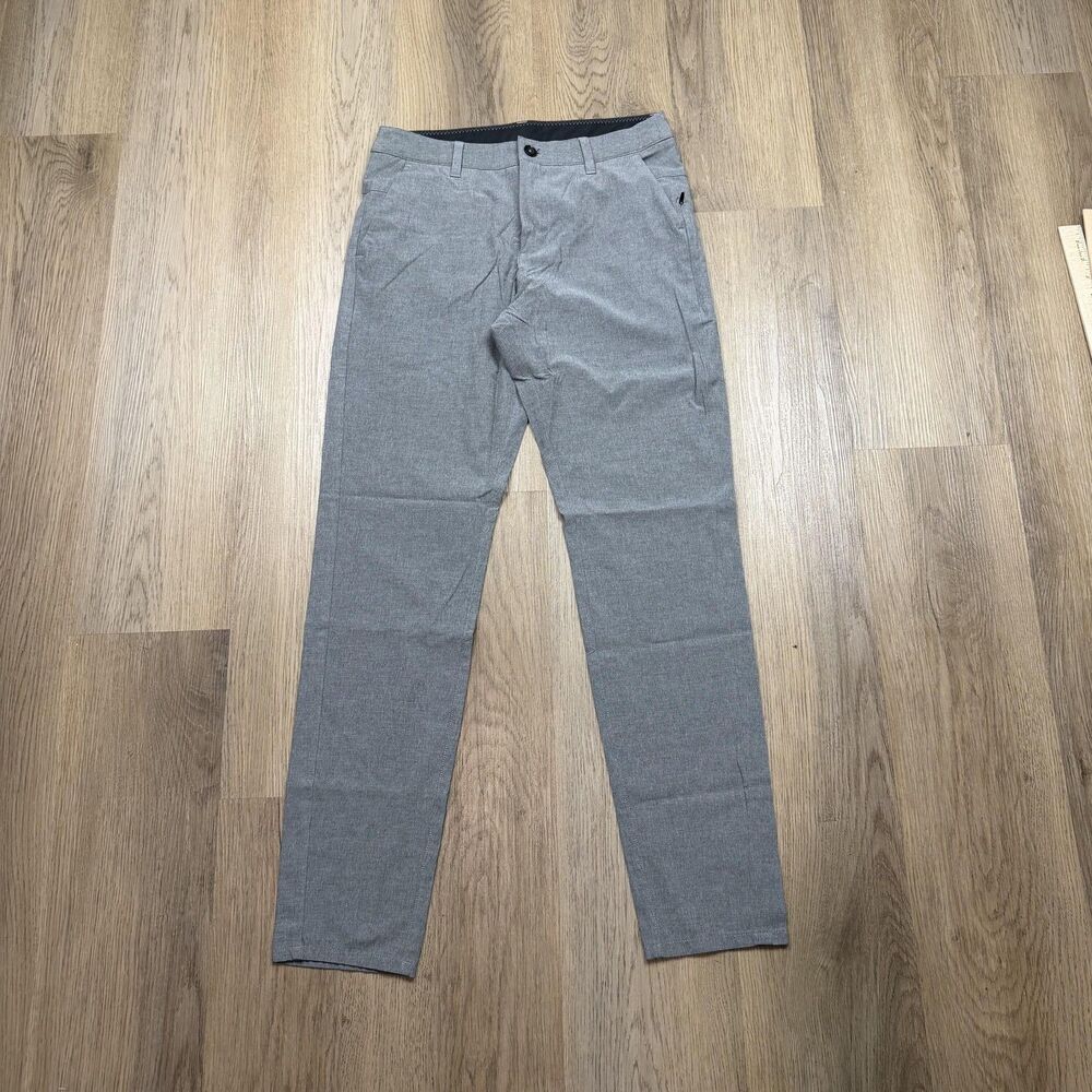 Vuori Pants Mens 32 Gray Performance Stretch Zip Pocket Chino Casual